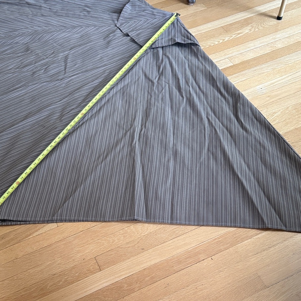 Beige and Brown Striped Outdoor Umbrella